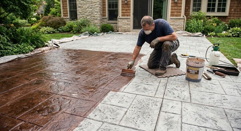 Concrete Floor Staining in Frisco, TX